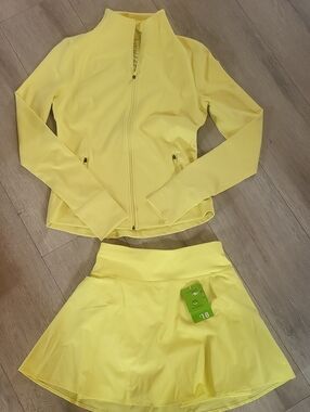 George l Set l XS l Yellow Athletic Jacket and Skort Set